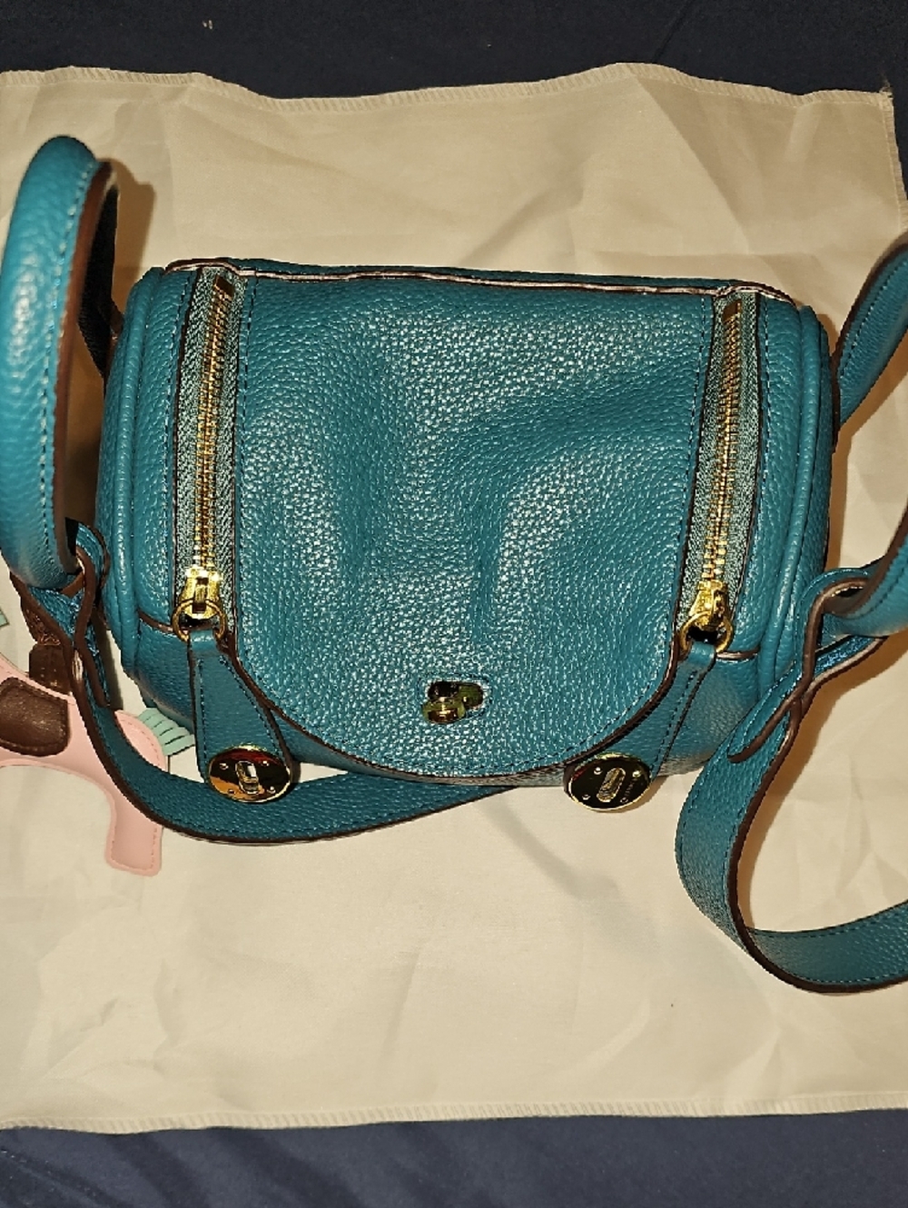Teal Crossbody Shoulder Bag - Picture 3 of 4